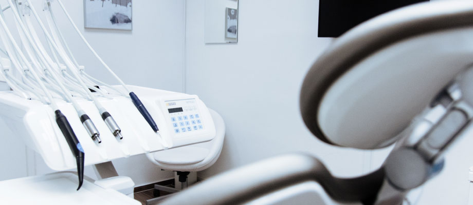 dental chair in treatment room