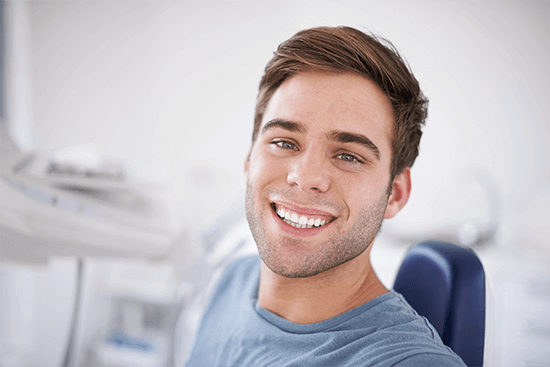 man at the dentist